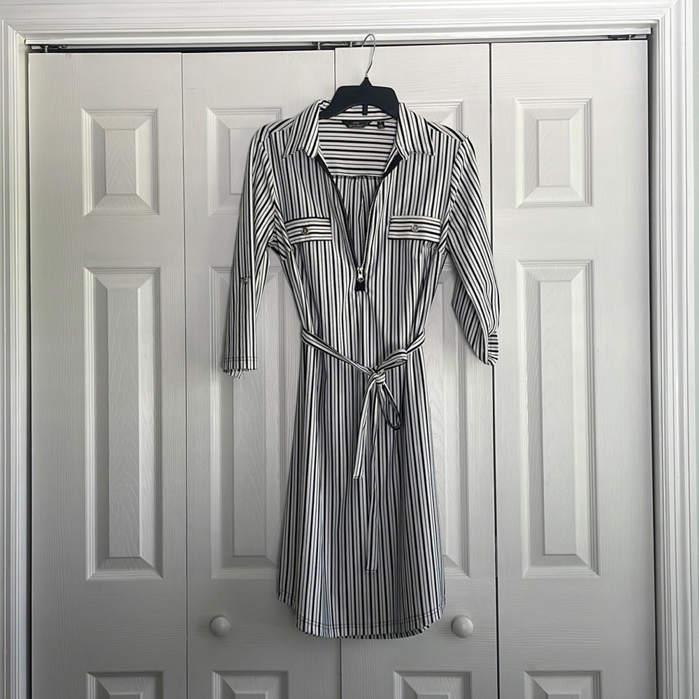 Black and White Striped Dress
